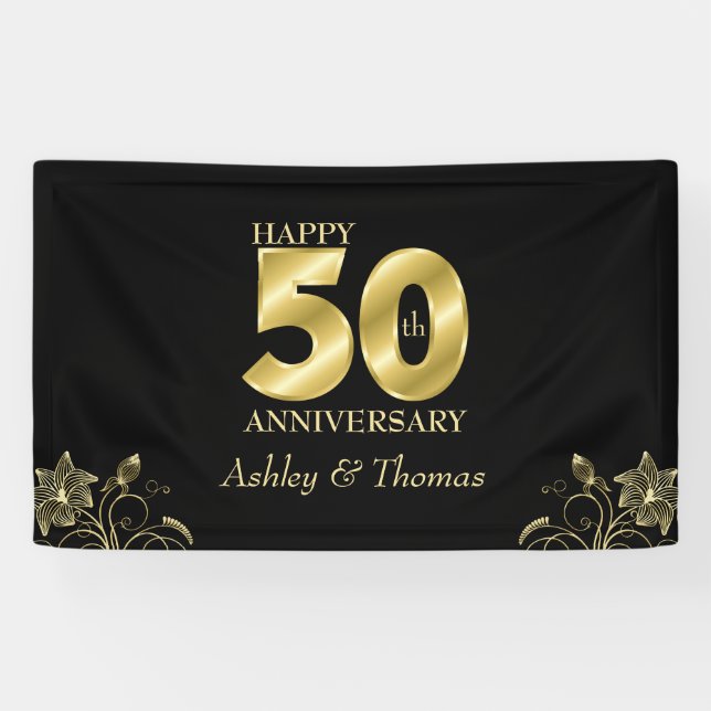 Jubiläum der goldenen Zahlen Banner (Horizontal)