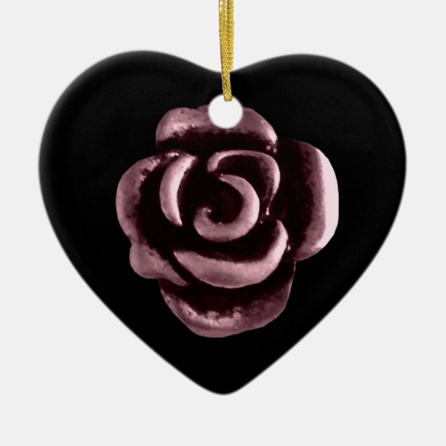 Jubiläum der gotischen Rose Keramik Ornament (Vorne)
