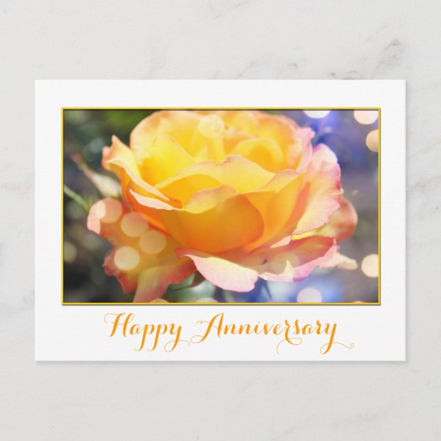 Jubiläum der herrlichen Gelbrose-Blume Postkarte (Vorderseite)