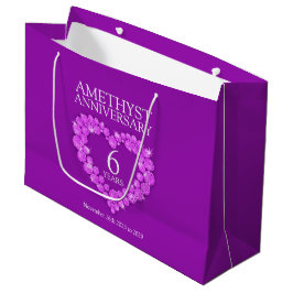 Jubiläum der Hochzeit Amethyst Foto lila Tasche Große Geschenktüte