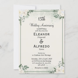 Jubiläum der Hochzeitsfeier Einladung