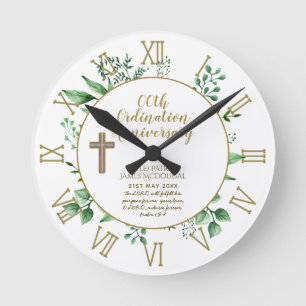 Jubiläum der Priesterordnung der personalisierten Runde Wanduhr