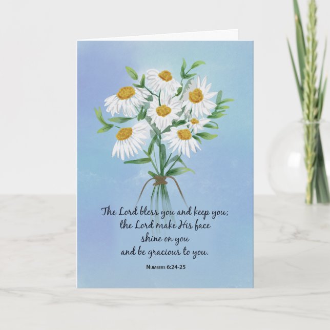 Jubiläum der religiösen Hochzeit Bouquet von Daisi Karte (Vorderseite)