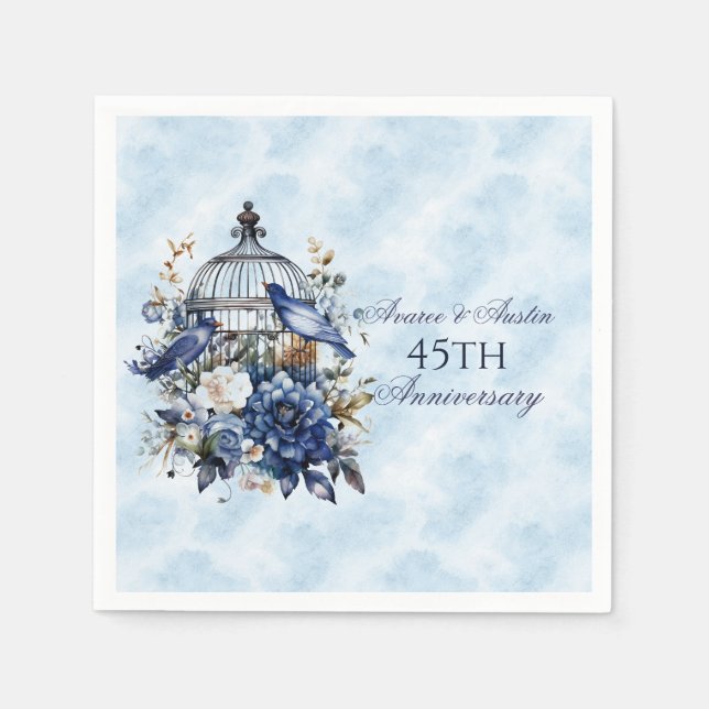 Jubiläum des 45. und 65. Saphire Serviette (Vorderseite)