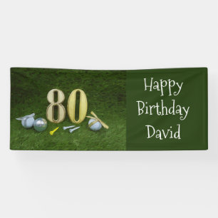 Jubiläum des 80. Geburtstags zum Golfer mit Golfb Banner