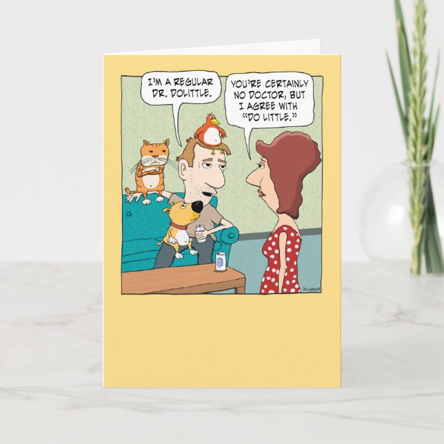 Jubiläum des Funny Animal Magnetismus Karte (Vorderseite)