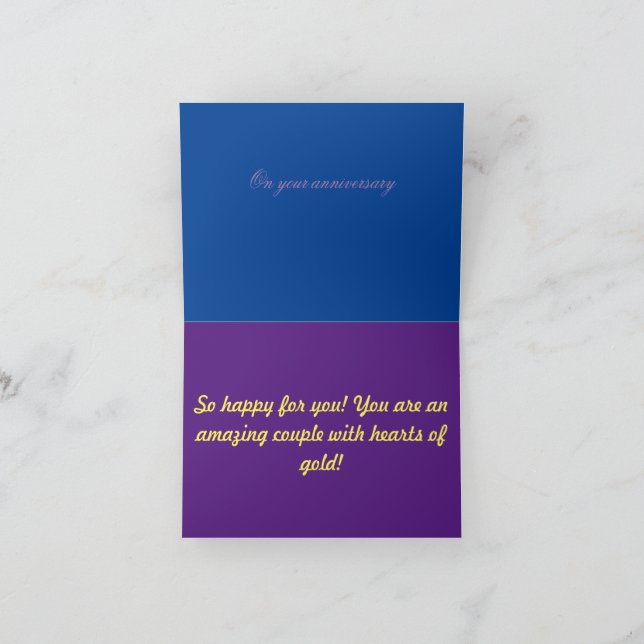 Jubiläum des Goldes Karte (Innenseite)