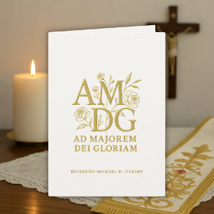 Jubiläum des Priestes 50 Jahre AMDG Karte