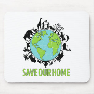Jubiläum des Zuhause Animals Earth Day Planet gere Mousepad