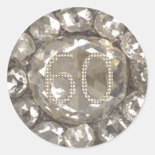 Jubiläum Diamond Wedding 60 Jahre Jubiläum Runder Aufkleber