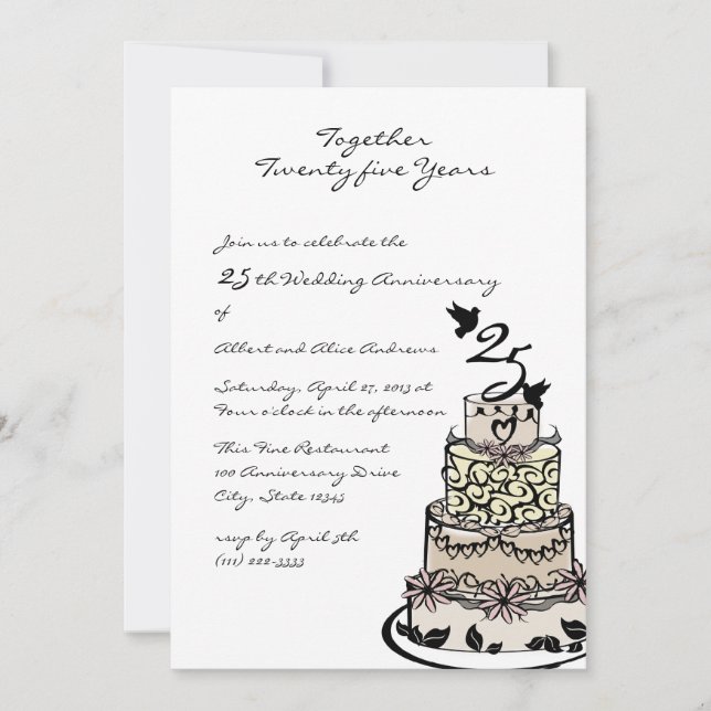 Jubiläum Einladung (Vorderseite)