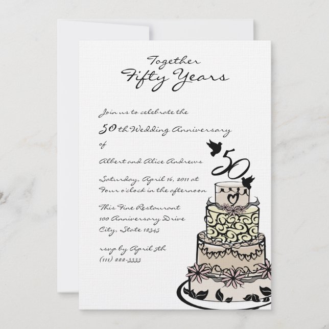 Jubiläum Einladung (Vorderseite)