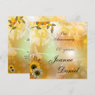 Jubiläum Einladung Sonnenblumen Herbst Blume 2