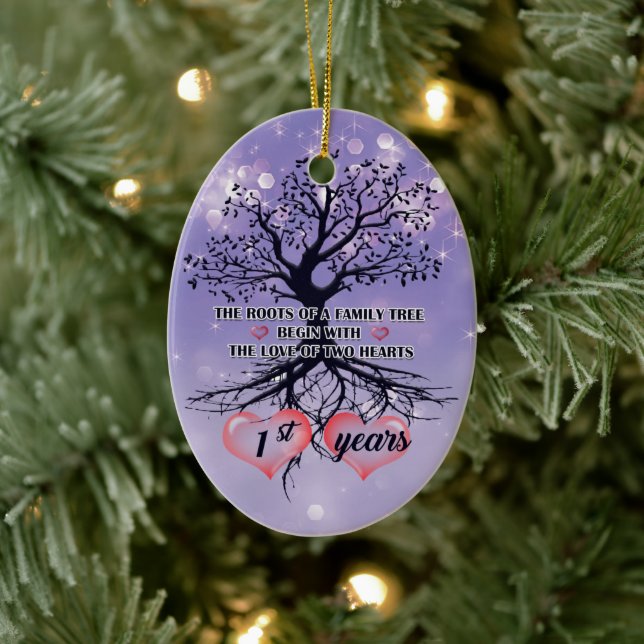 Jubiläum | Einzigartige Geschenkidee Keramik Ornament (Baum)