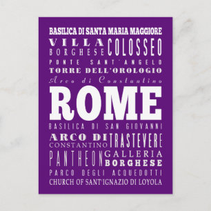 Jubiläum Einzigartiges Rom, Italien Geschenk Postkarte