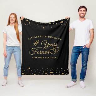 Jubiläum Elegante Jahre in ewige Herzen Fleecedecke