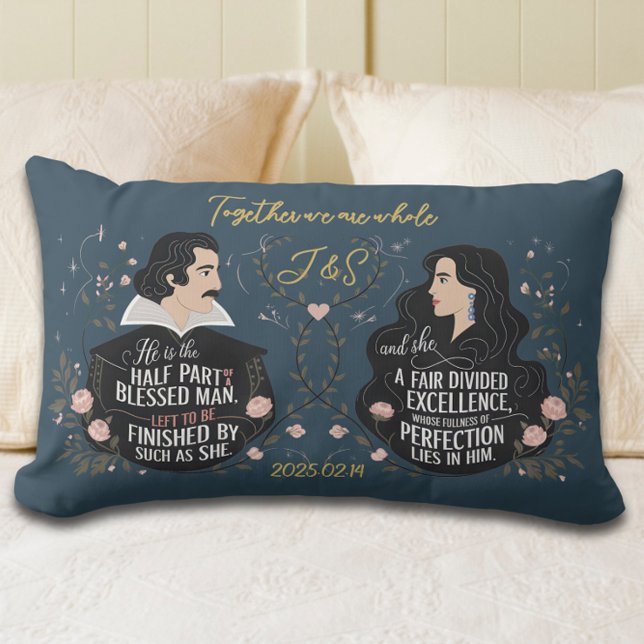 Jubiläum Elegante Monogram Märchenangebot Lendenkissen (Von Creator hochgeladen)