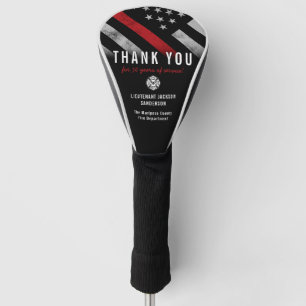 Jubiläum Feuerwehrmann Ruhestand Roter Strich Flag Golf Headcover