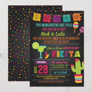 Jubiläum Fiesta Einladung - Chalkboard