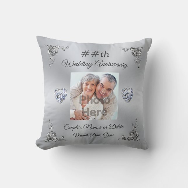 Jubiläum Foto Geschenke Ideen, Jubiläum Kissen (Vorderseite)