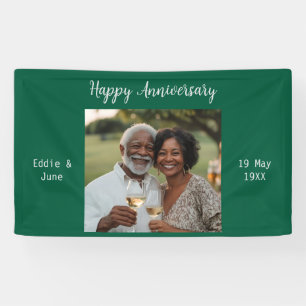 Jubiläum Foto Modern Banner Green