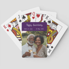 Jubiläum Foto Modern Poker Cards Eggplant Spielkarten