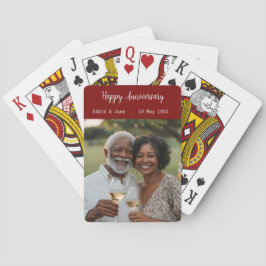 Jubiläum Foto Moderne Pokerkarten Burgund