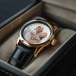 Jubiläum Foto Personalisiert Armbanduhr<br><div class="desc">Elegantes Design mit personalisiertem Foto,  perfekt für Weihnachtsgeschenke,  als Vatertagsgeschenk,  Hochzeitstag,  etc.</div>