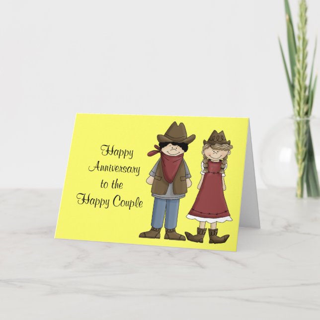 Jubiläum Glückwunsch Cartoons Couple Karte (Vorderseite)