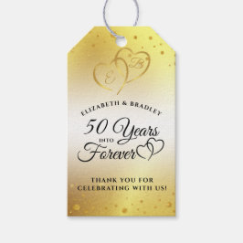 Jubiläum Gold 50 JAHRE INTO FOREVER Vielen Dank Geschenkanhänger