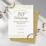 Jubiläum: Goldene Liebe Save the Date Herz Postkarte<br><div class="desc">Mit delikaten goldenen Liebe Herzen Konfetti. Personalisieren Sie mit Ihrem besonderen 50 Jahre goldenen Jubiläum Save the Date Informationen in schicken Schriften. Entwickelt von Thisisnotme©</div>