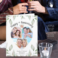 Jubiläum Herz geformt Foto Collage Grüne