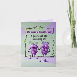 Jubiläum Hochzeit Blumen und Fruchttrauben Karte