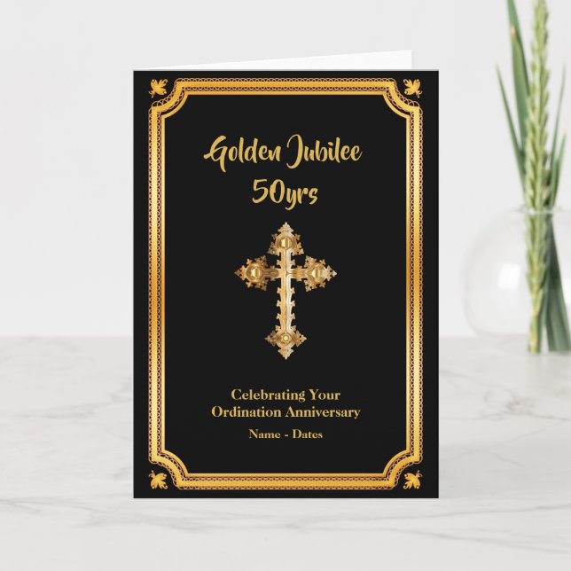 Jubiläum-Jubiläum-Priester 50. Karte (Vorderseite)