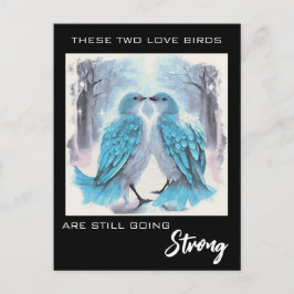 *~* Jubiläum Künstlerische Liebesvögel Winter AP54 Postkarte