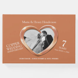 Jubiläum Kupfer Hochzeit Foto Herzen 7 Jahre Gästebuch