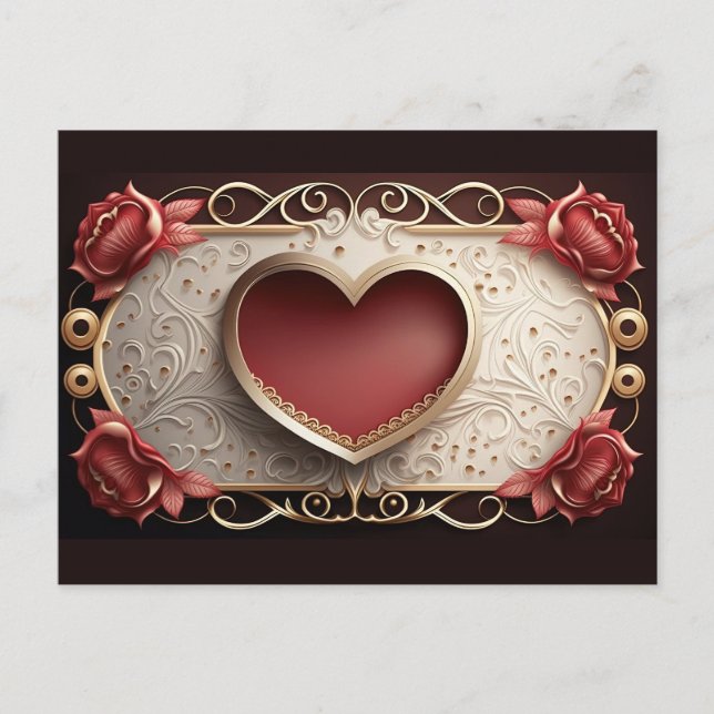 Jubiläum Liebe Valentine Postkarte (Vorderseite)