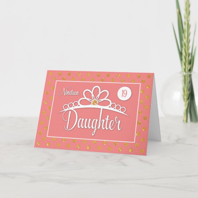Jubiläum mit Crown & Gold Look Dots Karte (Vorderseite)