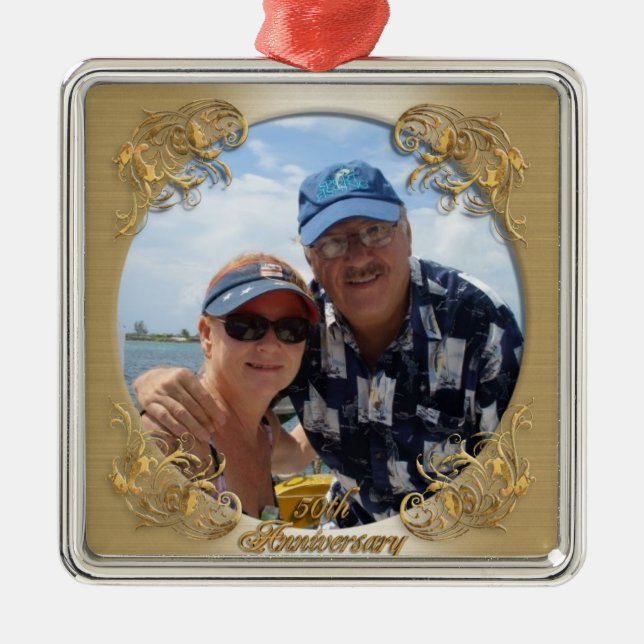Jubiläum mit Foto. Ornament Aus Metall (Vorne)