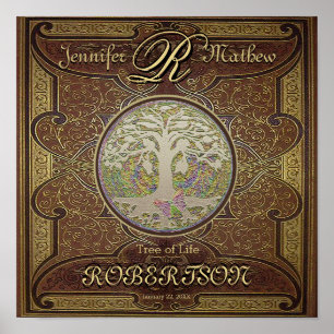 Jubiläum oder Hochzeitsbaum Poster