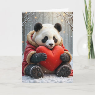 Jubiläum Panda Bären umarmt ein Herzklopfen Karte