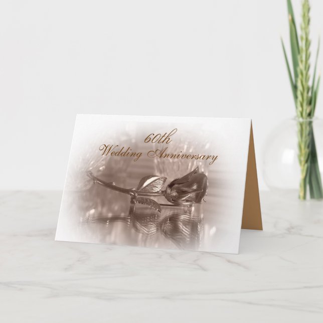 Jubiläum Party Einladung Gold Rose (Vorderseite)