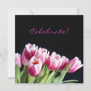 Jubiläum Party Pink Tulip Einladung