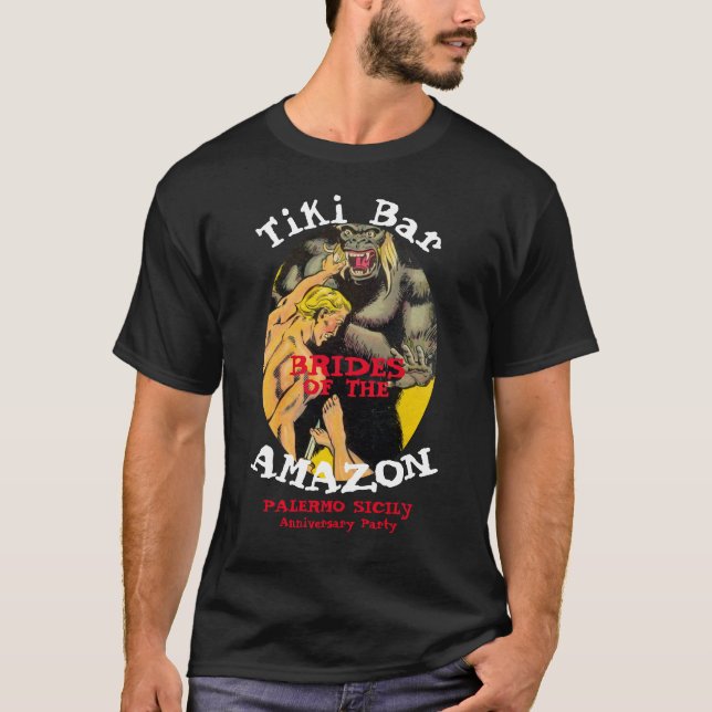 Jubiläum Partys Barbecue Tiki Bar Brides T-Shirt (Vorderseite)