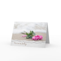 Jubiläum rosa Rosen am Strand