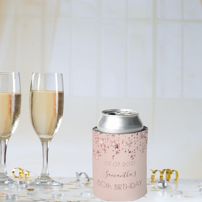Jubiläum Rose Gold glänzende Stars glitten Dosenkühler (Von Creator hochgeladen)