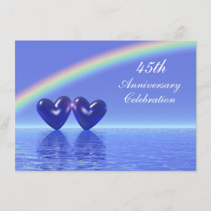 Jubiläum Sapphire Hearts Einladung