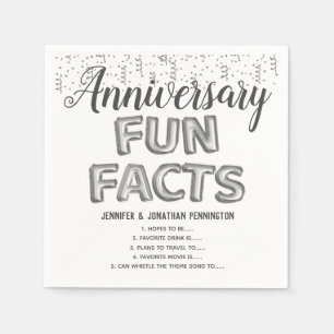 Jubiläum Spaß Fakten Ballon Text Napkins Serviette