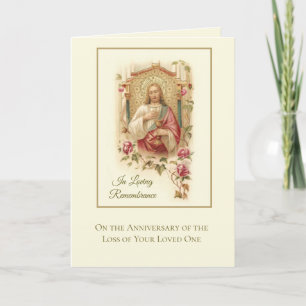 Jubiläum Tod liebte ein heiliges Herz Jesus Karte