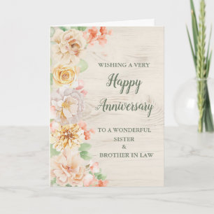 Jubiläum von Floral und Brother Karte